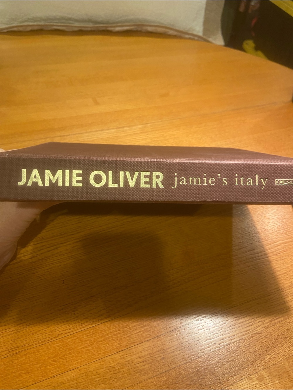Jamie Oliver "Jamie's Italy" Hardcover Cookbook - Brown with Gold Text